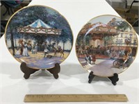 2-Collectors plates w/ stands