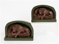 Bronze "Lion of Lucerne" Bookends