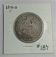 1846-O  Seated Liberty Half Dollar   F