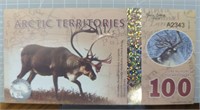 Arctic territories $100 bank note