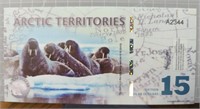 Arctic territories $15 banknote