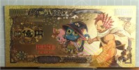 24k gold-plated anime fairy tail Bank note