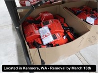 LOT, (24) ASSORTED MILWAUKEE 12/18V BATTERY