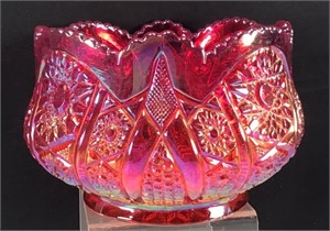 Indiana Glass Heirloom Sunset Rose Bowl