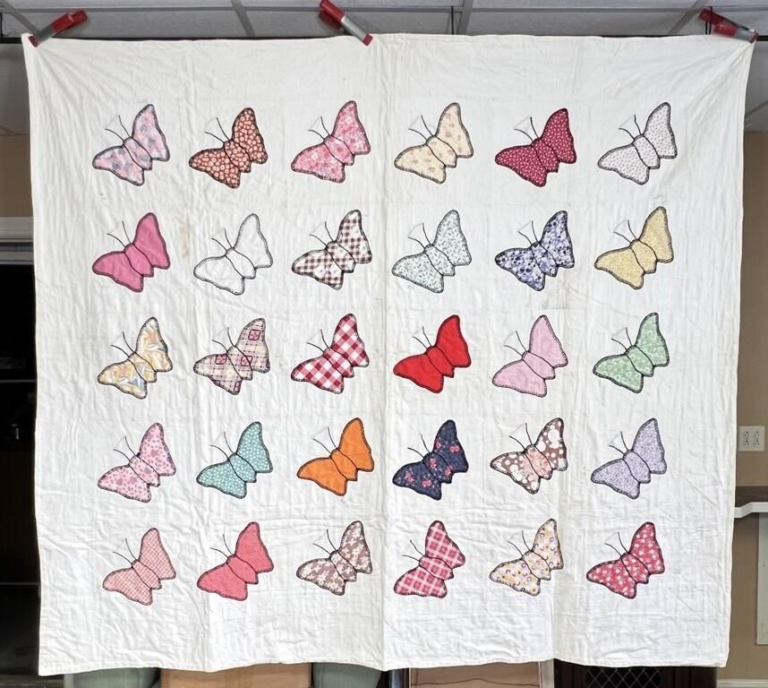 PA Mennonite Butterfly Quilt c. 1930s