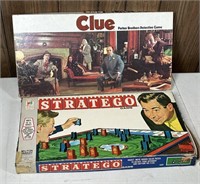Clue & Stratego Board Games Milton Bradley