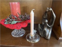 Centerpiece, Candlestick, Plated Sculpture
