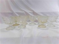 (7) Anchor Hocking Wexford Clear Glass Desert