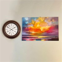 Decorative Print + Wall Clock