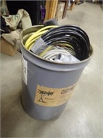 Bucket w/ Electrical Wire, Copper Tubing, Poly