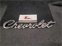 Vintage Chevrolet  Script Chrome Emblem