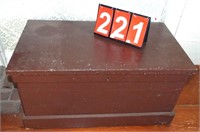 dovetailed wood box 33x19x17”