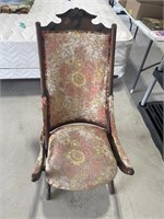 Vintage wooden fold up chair does have wear
