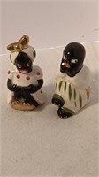 Porcelain Black Americana Salt And Pepper Shaker