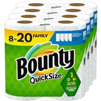 Bounty Quick Size Paper Towels, White, 8 Family Ro