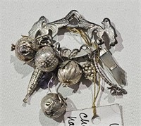 Victorian Era Hammered Sterling Silver Brooch