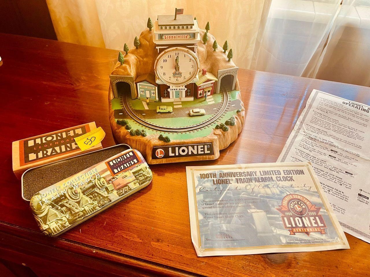 Lionelville Clock with certificate and tin