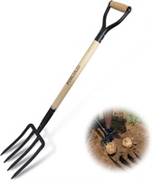Garden Fork  4-Tine Spading Digging Fork  Pitch Fo
