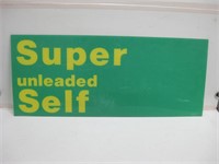 38.5"x 16" Plastic Unleaded Gas Sign