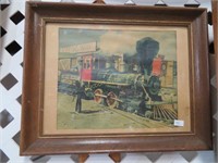 Framed 11x12 Photo, Locomotive,Gold Creek Railroad