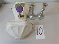 CANDLE HOLDERS AND MISC