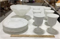 Milk glass lot- no visible brand