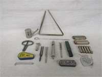 PITCH PIPES, TUNING FORKS, TRIANGLE: