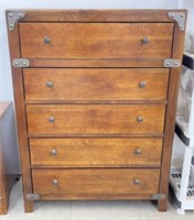 Five Drawer Chest With Metal Accents
