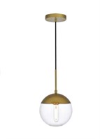 Yearby 1 - Light Single Globe Pendant (Brass)