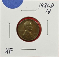 1931-D Lincoln Cent XF
