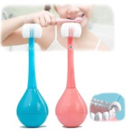 2 PCS ALL ROUNDED TOOTH-HUGGING TOOTHBRUSH