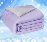 HOMFINE Cooling Comforter Purple 90x90 in