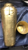 Tall Brass Vase & Planter
