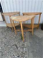 Half moon tables - need tightening, glue or