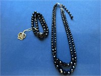 Vintage LaGuna beaded necklace, and bracelet
