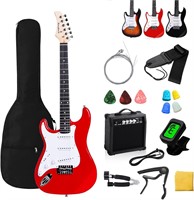 $210---39 inch Left Hand Electric Guitar (Red)