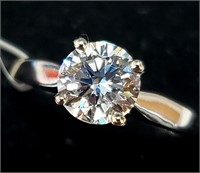 $6270 14K  Lab Diamond 1.1Ct E Vs1 Ring