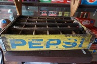 Pepsi Yellow Wooden Crate