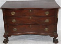 RECONSTRUCTED 18TH C. CHIPPENDALE 3 DRAWER CHEST,