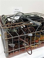 Milk crate of electric cords