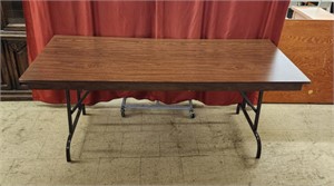 Heavy duty wooden folding table. 72"x30"x30"