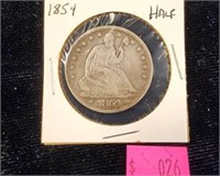 1854 HALF DOLLAR