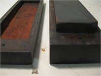 ANTIQUE HAND TOOLS - Sharpening Stone & Wood Box