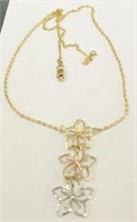 10KT YELLOW GOLD NECKLACE WITH 17INCH CHAIN