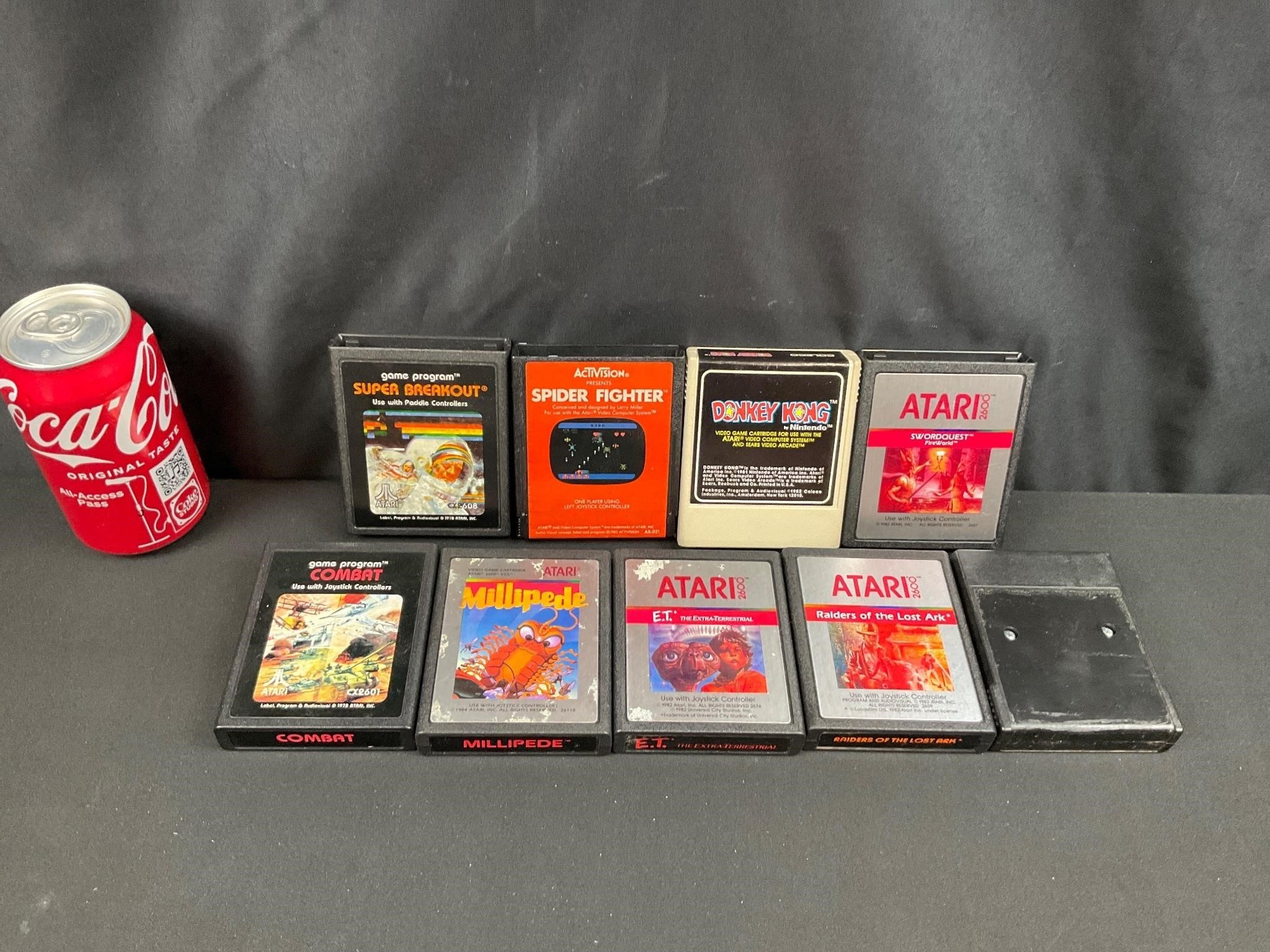 Assorted Atari Game Cartridges Donkey Kong ET