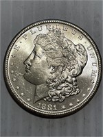 1881 S BU++Morgan Silver Dollar