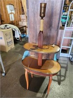 Vintage Floor Lamp End Table