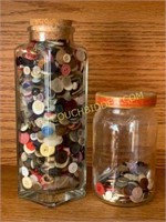 Jar of old buttons etc