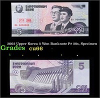 2008 Upper Korea 500 Won Banknote P# 63s Grades N