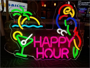 17 x 13” Happy Hour LED Sign